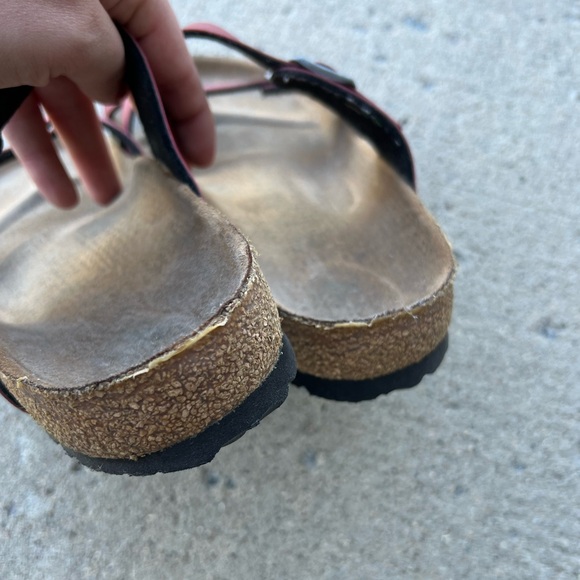Red Vegan Leather Birkenstocks size 40 - Picture 3 of 3